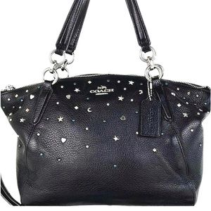 Authentic Coach Kelsey satchel stardust studs handbag